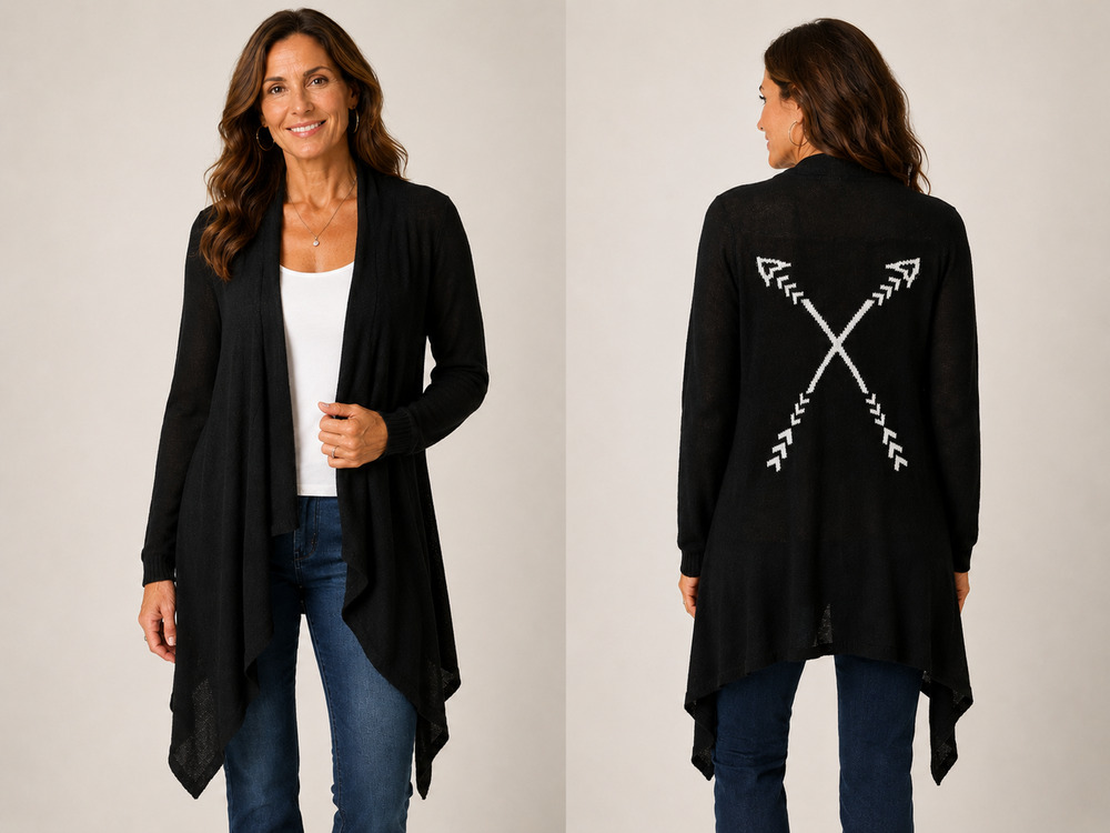 Show Me Your Mumu Mellow Delish Arrow Womens M Drapers Open Cardigan Sweater